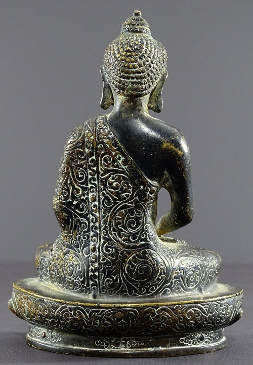 Art Sino-tibétain, Première Moitié Du XXème Siècle, Statue De Bouddha En Bronze. 