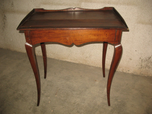 18th century Louis XV small fruitwood bureau table with 1 drawer