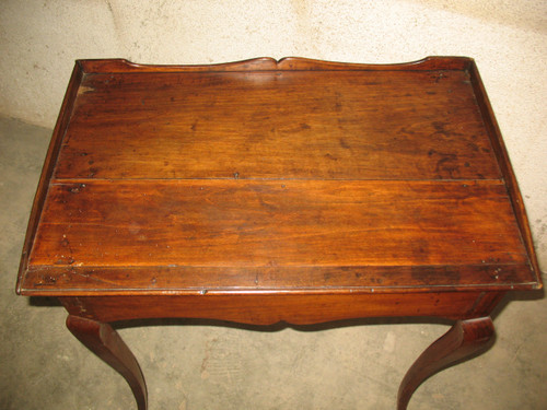 18th century Louis XV small fruitwood bureau table with 1 drawer