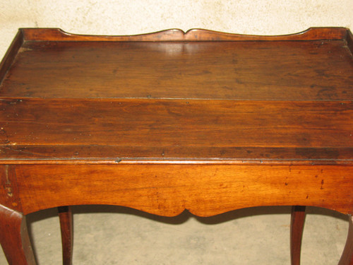 18th century Louis XV small fruitwood bureau table with 1 drawer