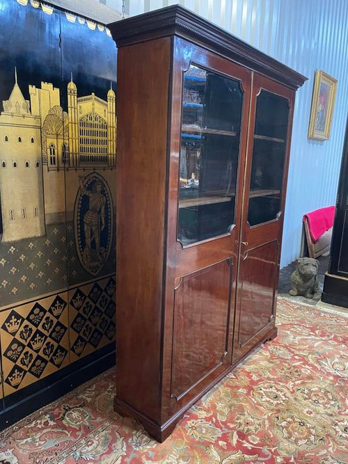 Library - English mahogany display cabinet