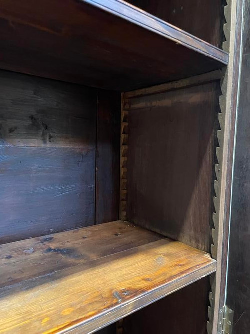 Library - English mahogany display cabinet