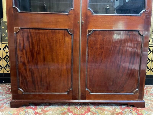 Library - English mahogany display cabinet