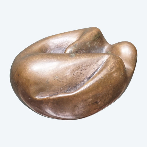 Kleine Skulptur Frau in Bronze 1983