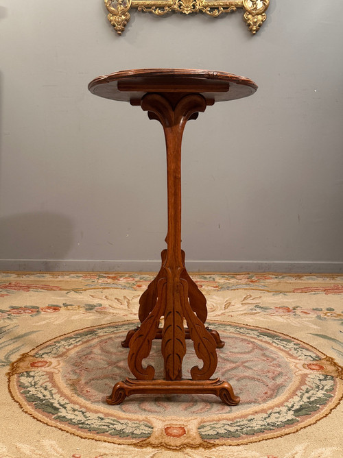 Emile Gallé, Rare Art Nouveau Swallows pedestal table (1846 - 1904)