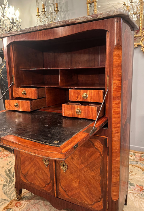 Secretaire In Intarsien Transition Louis XV Louis XVI Um 1770