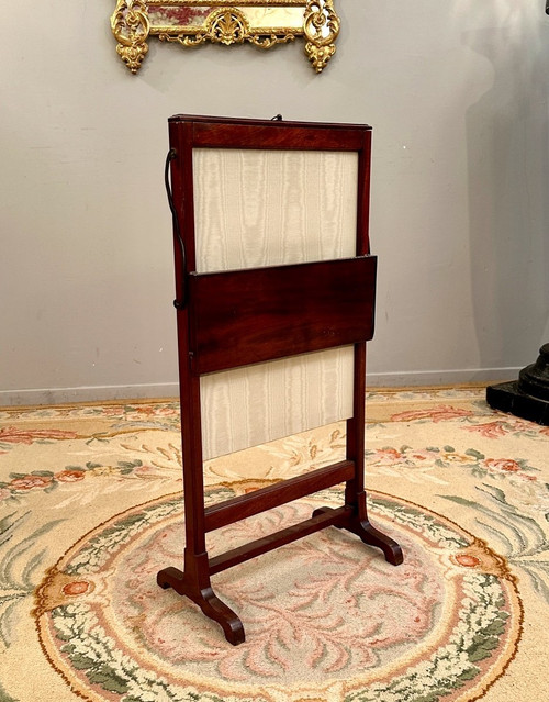 Louis XVI Period Mahogany Fire Screen Circa 1780