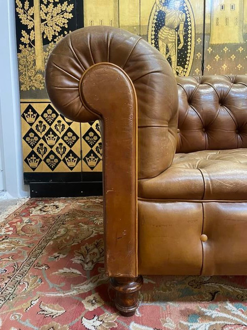 Chesterfield-Ledersofa