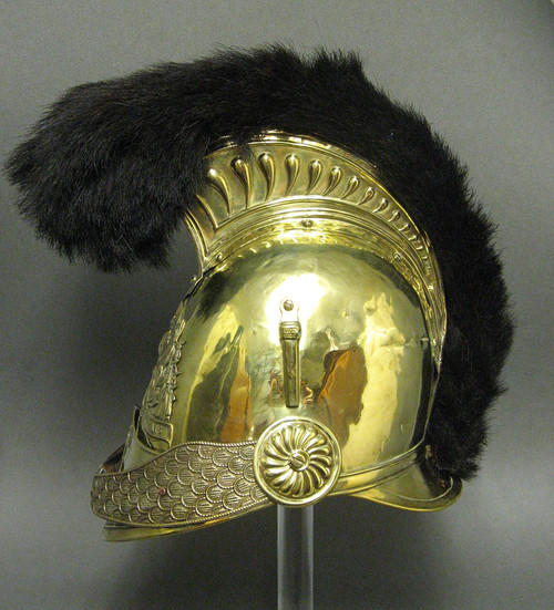 Casque De Sapeur Pompier Mle 1852 De La Ville De Langeais.