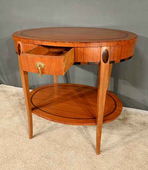 Table Guéridon en Acajou et Palissandre, Art Déco - 1930