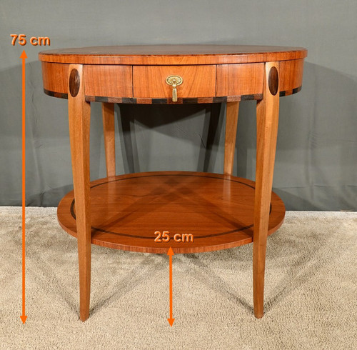 Table Guéridon en Acajou et Palissandre, Art Déco - 1930