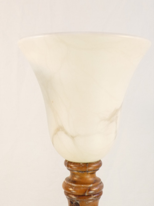 Pair of vintage lamps in natural stone and alabaster, PEGASAM style