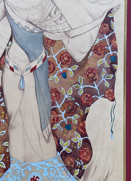 Léon Bakst (1866-1924) Dancer with Scarf, watercolor on paper, 1910