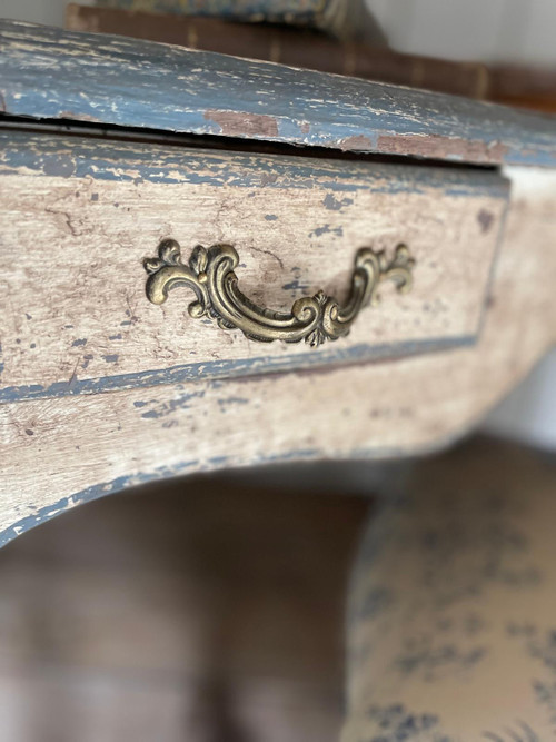 Louis XV 2-drawer writing table (pair), late 19th century patina