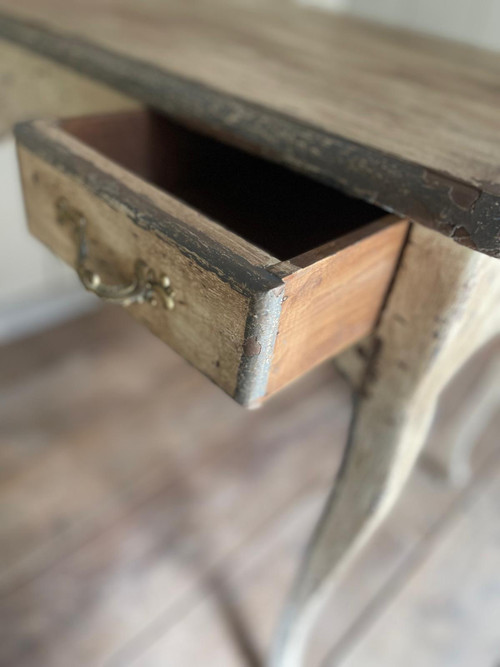 Louis XV 2-drawer writing table (pair), late 19th century patina