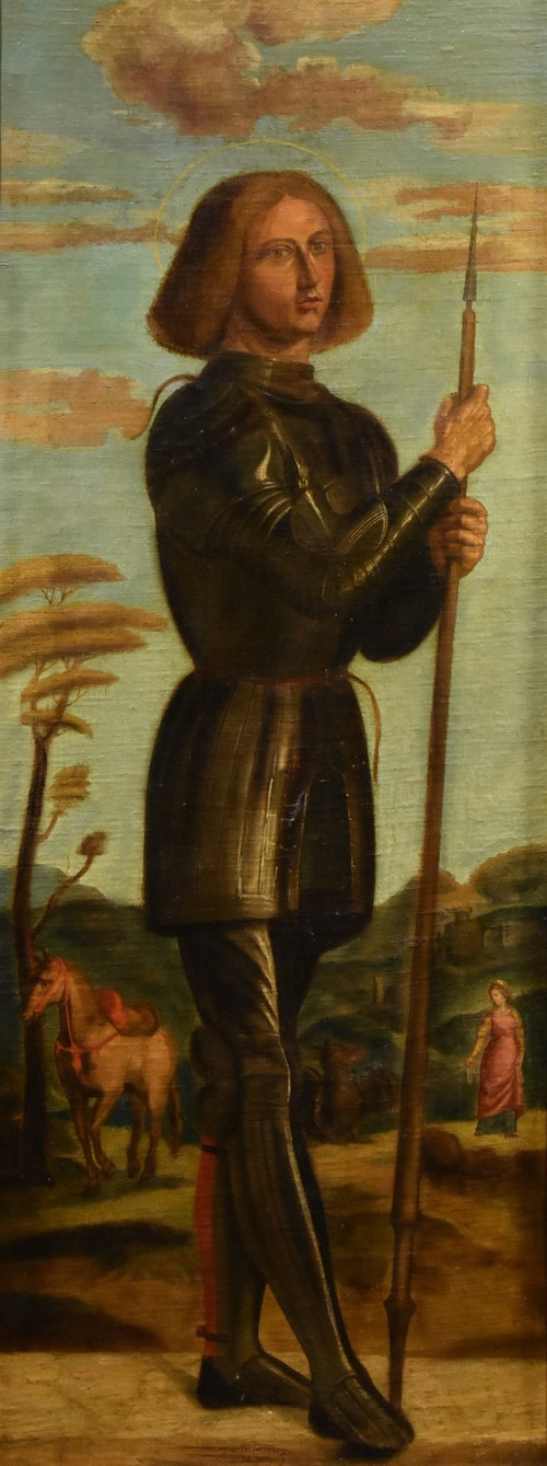 Saint George, Follower Of Cima Da Conegliano  (conegliano C. 1449 - Conegliano C. 1517)