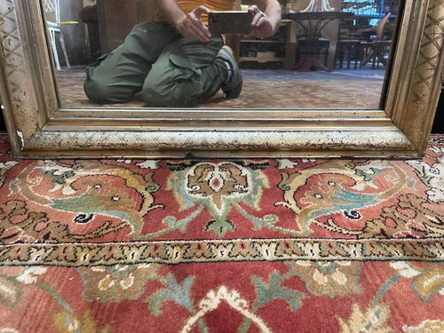 Louis Philippe period mirror with gold leaf