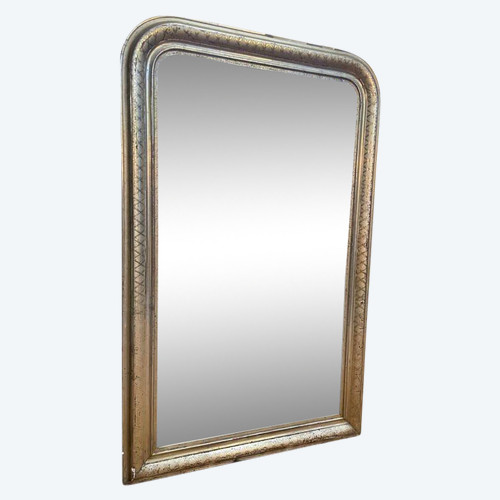 Louis Philippe period mirror with gold leaf