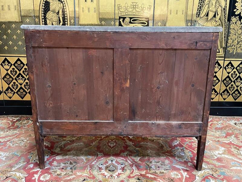 Louis XVI period chest of drawers in mahogany