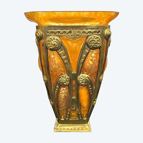 Daum Majorelle Vase Art Nouveau " Fougère Scolopendre"