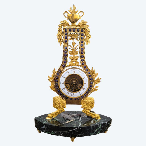 Gilt and enamelled bronze clock, 18th century period