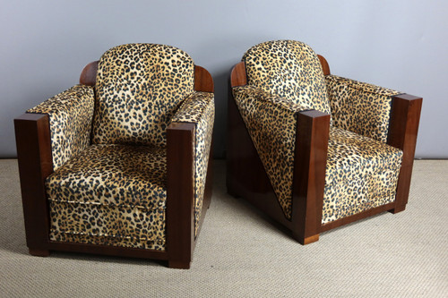 Pair of Art Deco armchairs