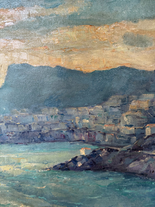 Jan Jacob Ten Kate II (1883- 1969) Baia di Monaco, Monte Carlo, 1930 circa