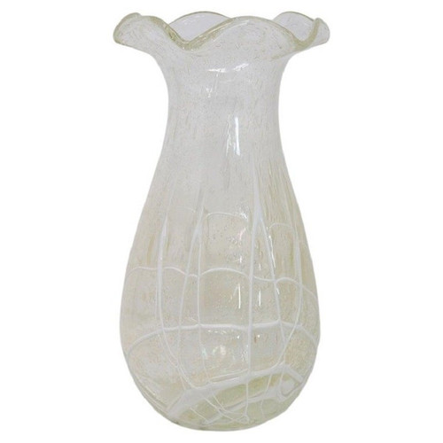 vase en verre transparent, Murano Italia 1980