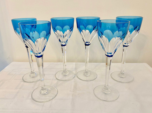 6 verres Roemer cristallerie Saint Louis