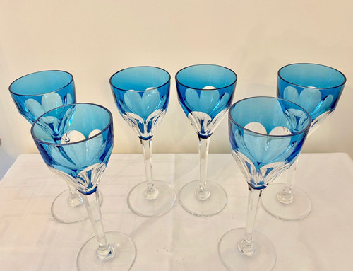 6 verres Roemer cristallerie Saint Louis