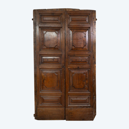 Antique Louis XIV Neapolitan Wall Cabinet in Solid Walnut. 18th Century Period.