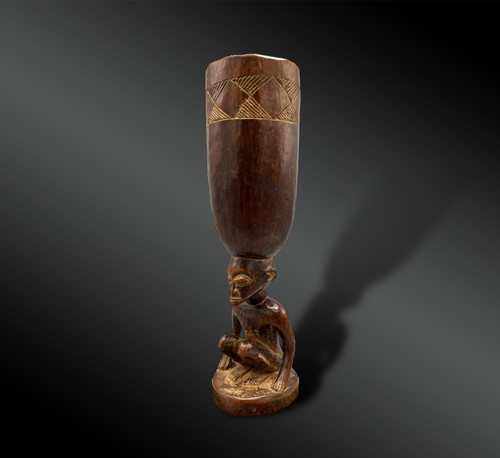 COUPE CARIATIDE - Culture Chokwé, Angola - Première moitié du XXème siècle 