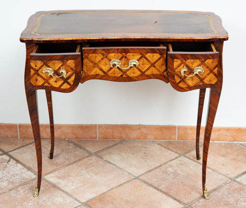 Antique French Napoleon III desk, 19th century.