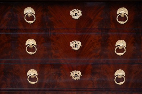 Antique French Empire Chest of Drawers, Early 19th Century.