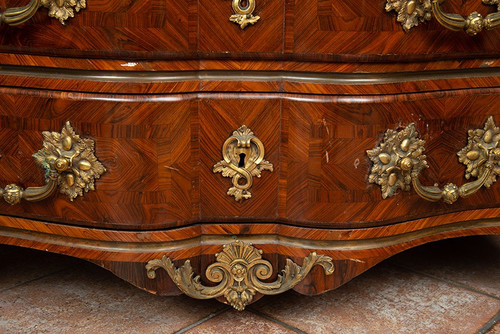 Commode Ancienne Tombeau France Epoque XVIIIème Siècle.