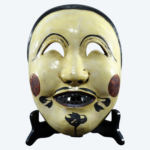 Japan, 1930s/1950s, Lacquered Wood Bugaku Dance Mask Depicting the Character Shintoriso.