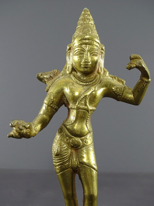 Inde, Milieu Du XXème Siècle, Statue En Bronze Représentant La Déesse Hindoue Parvati.