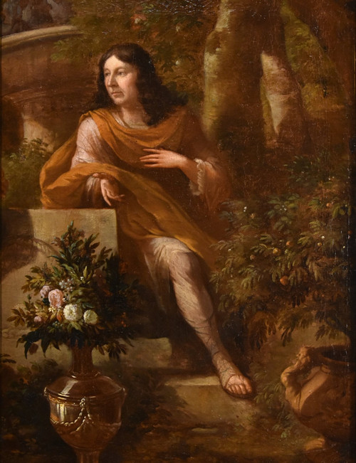 Portrait Of A Gentleman In A Garden, Godfrey Kneller (lübeck 1646 - London 1723) Circle Of