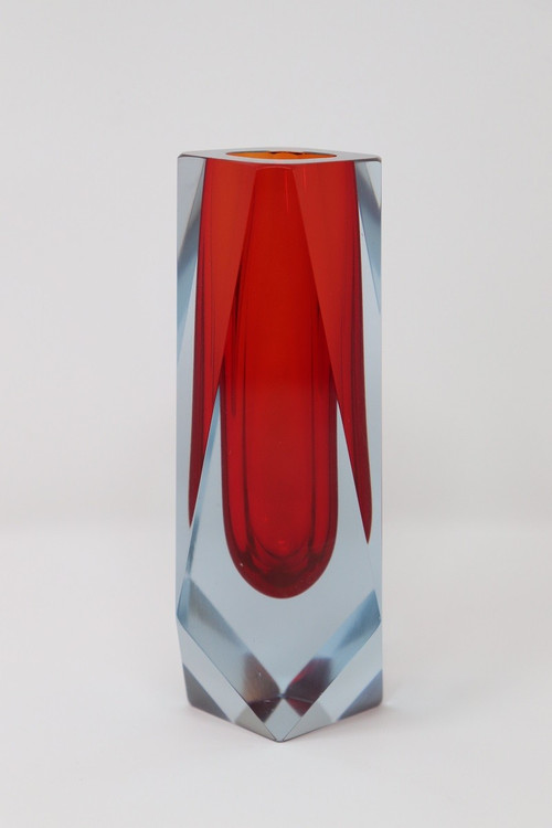 Murano glass vase attributed to Flavio Poli for Alessandro Mandruzzato 1960s