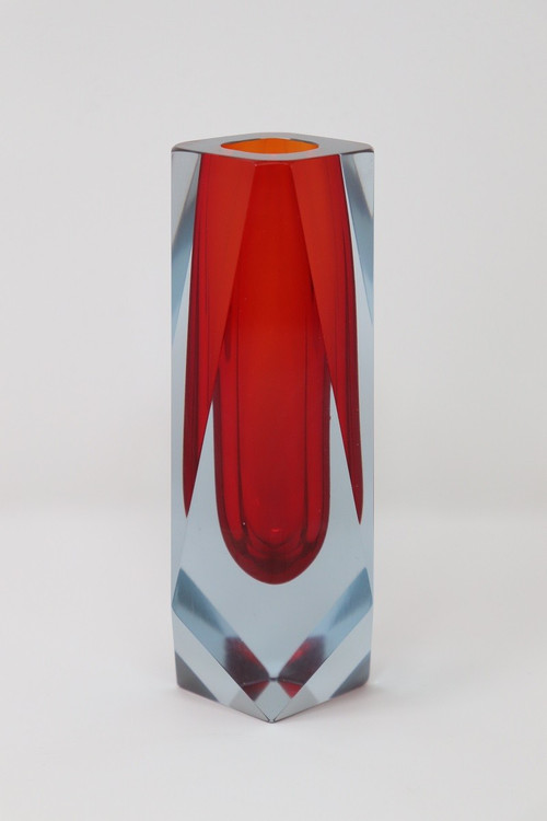 Murano glass vase attributed to Flavio Poli for Alessandro Mandruzzato 1960s