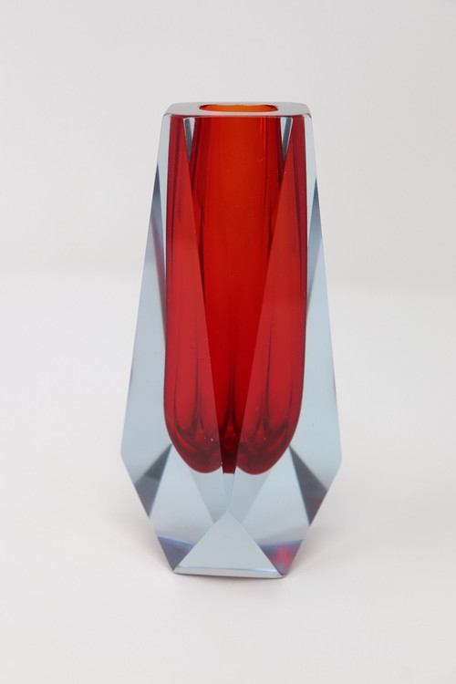 Murano glass vase attributed to Flavio Poli for Alessandro Mandruzzato 1960s