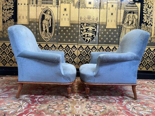 Pair of Napoleon III armchairs - bergères