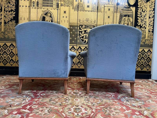 Pair of Napoleon III armchairs - bergères