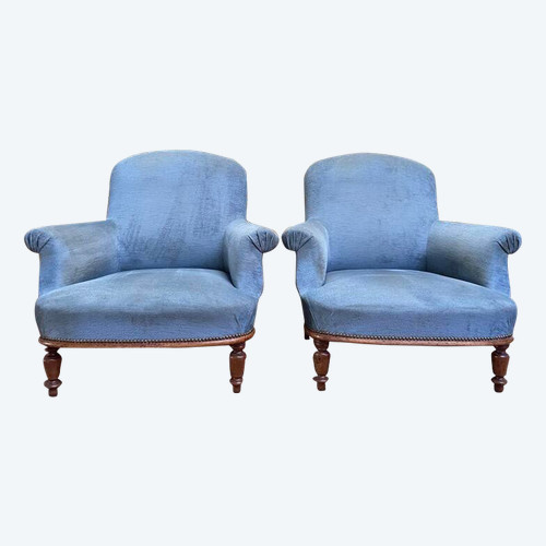 Pair of Napoleon III armchairs - bergères