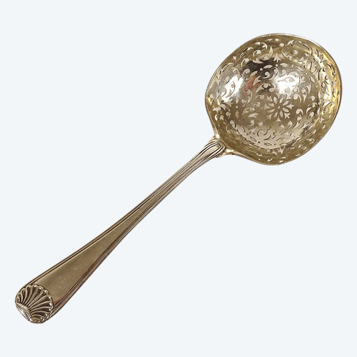 Solid Silver Sprinkling Spoon Farmers General Shell 85gr XVIIIth