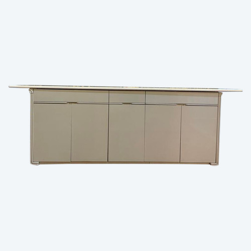 Sideboard - Buffet 1970 in beige lacquer