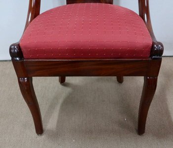  Suite of four Mahogany Gondola Chairs, Restoration period - 1st part of the 19th century