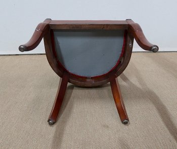  Suite of four Mahogany Gondola Chairs, Restoration period - 1st part of the 19th century