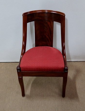  Suite of four Mahogany Gondola Chairs, Restoration period - 1st part of the 19th century