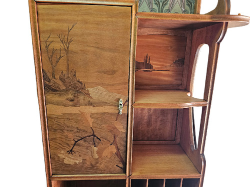 Paul Guth Presentation Cabinet "Lake Landscape"